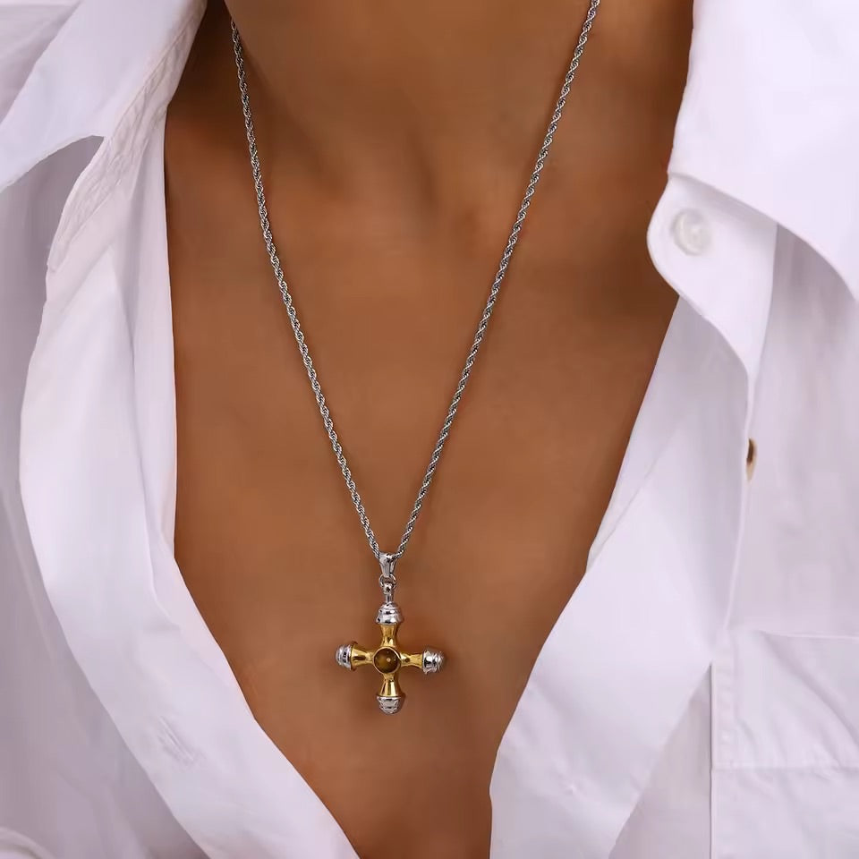 ✨ Warrior Tiger’s Eye Protection Cross
