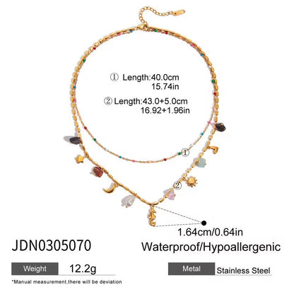 ✨ Moon Dance Talisman Charm Necklace Gold