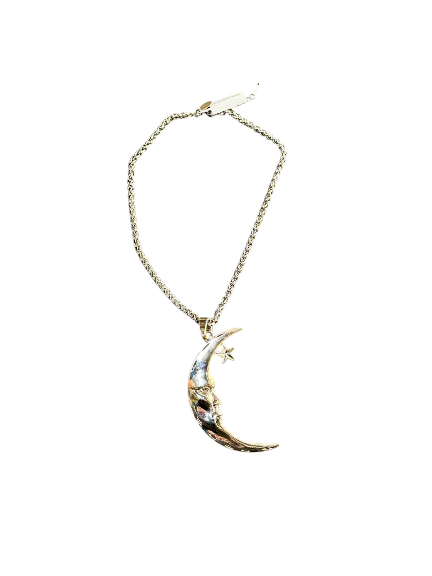 Moon Amulet Necklace Silver