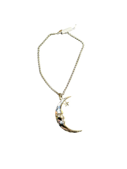 Moon Amulet Necklace Silver