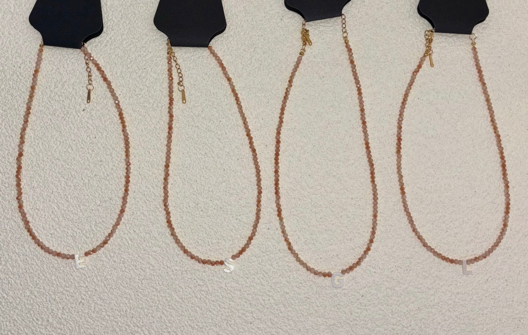 Beaded letter necklace 