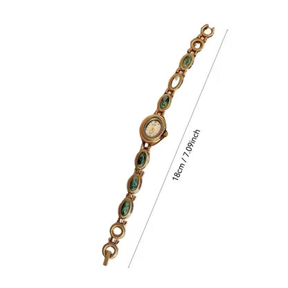 Gold Beaded Chain Watch