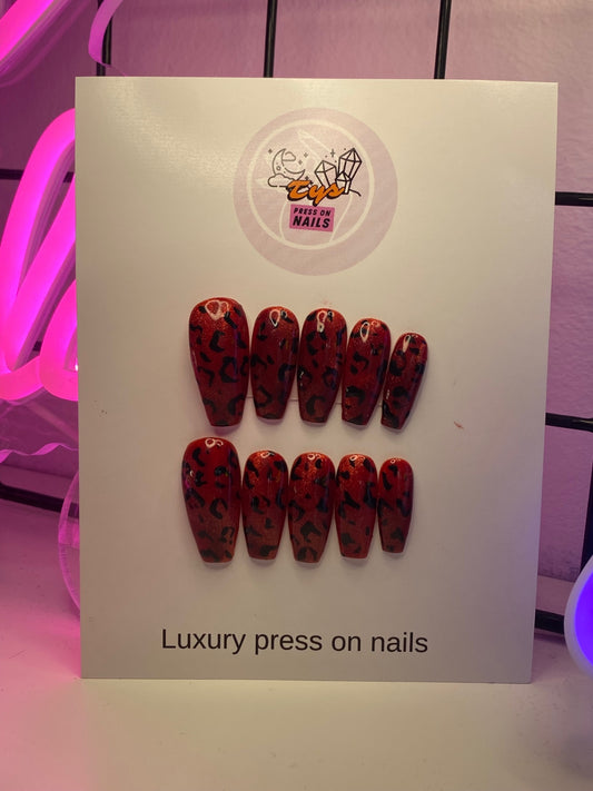 Red CatEye Leopard Print
