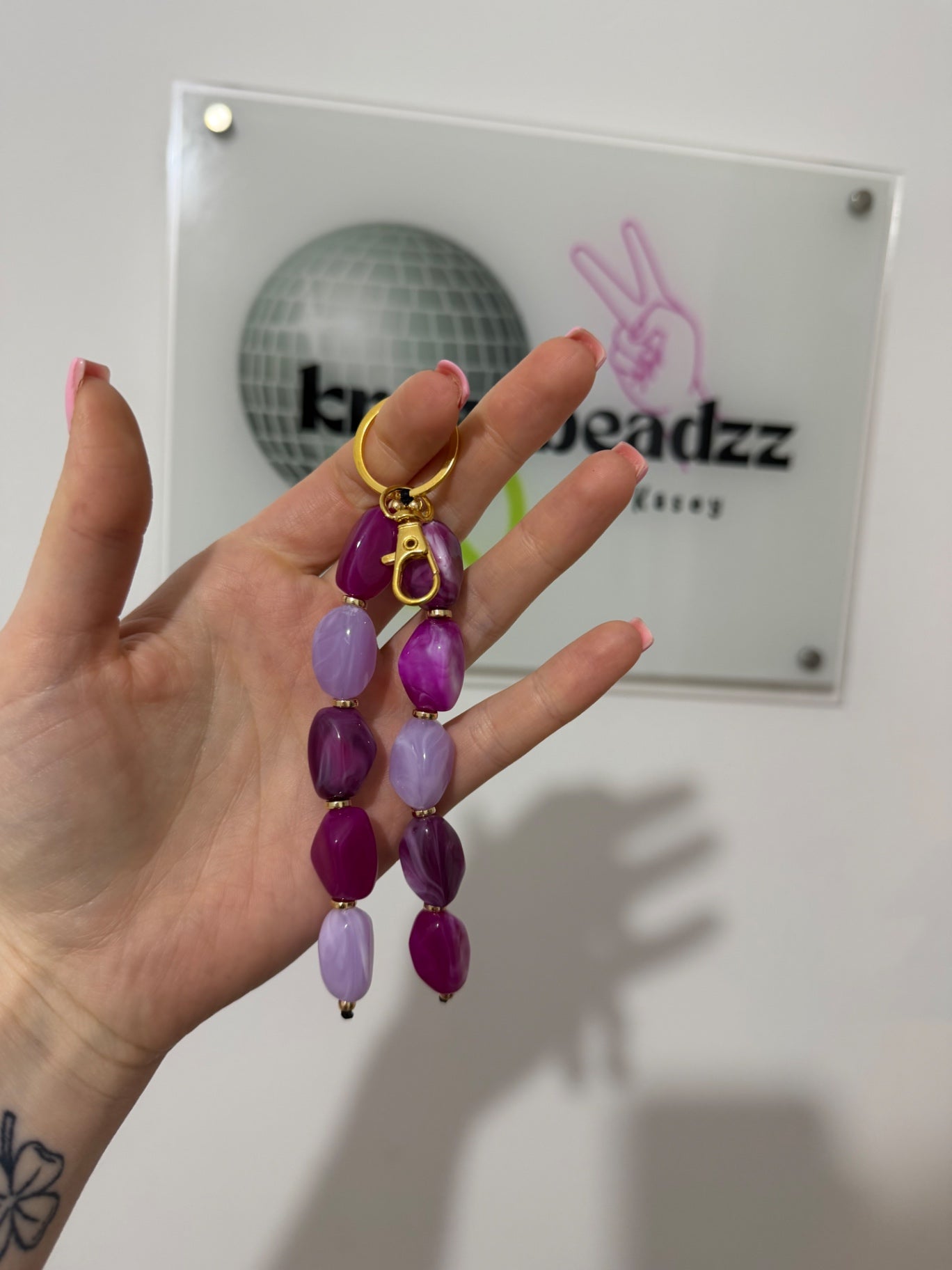 Purple rain keyring