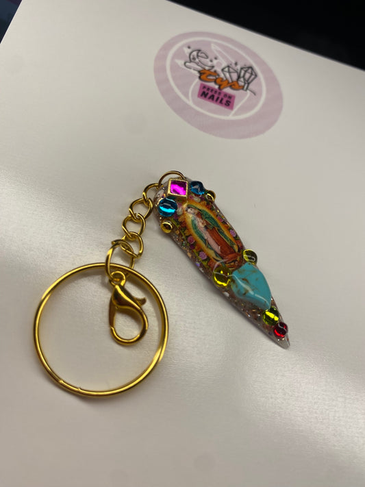 Healing Stone Turqouise Religious KeyChain