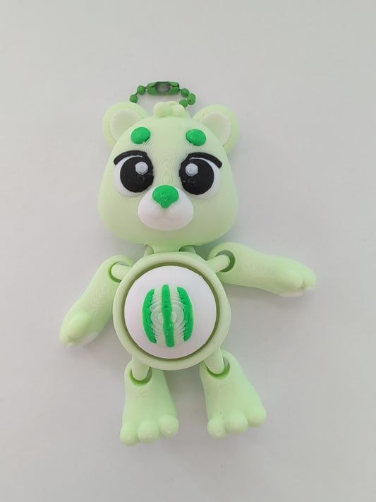 green bear clicker keyring