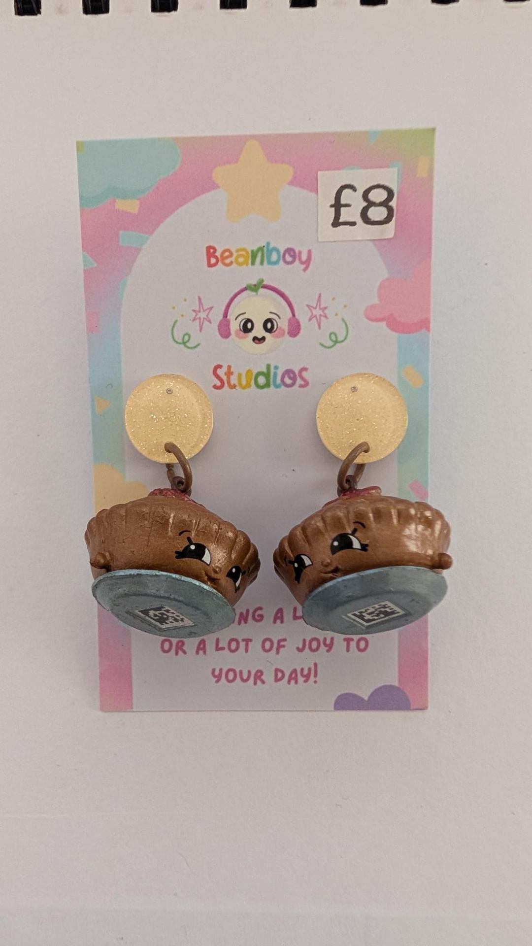 Brown Pie Shopkin's Earrings