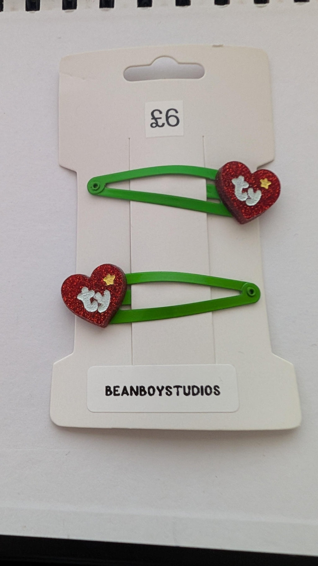 Ty Green Hair Clips