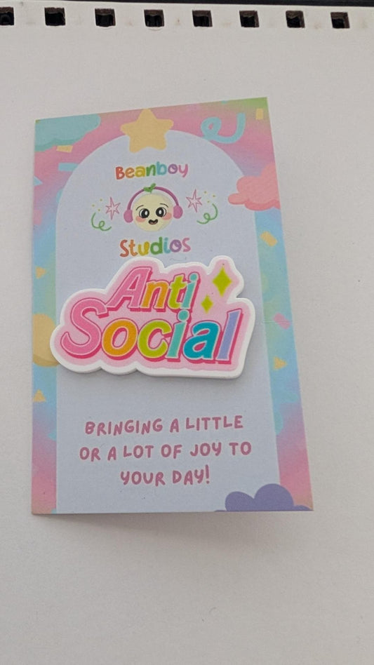 Anti Social Pin Badge