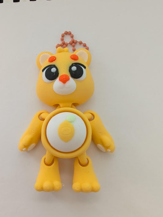 yellow bear clicker keychain