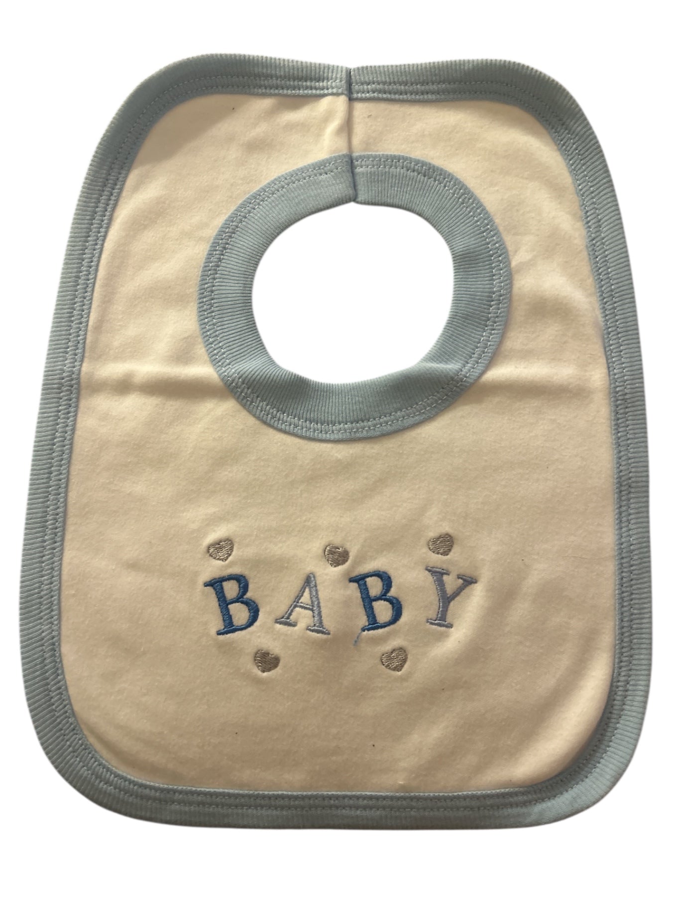 White And Blue - Baby Bib