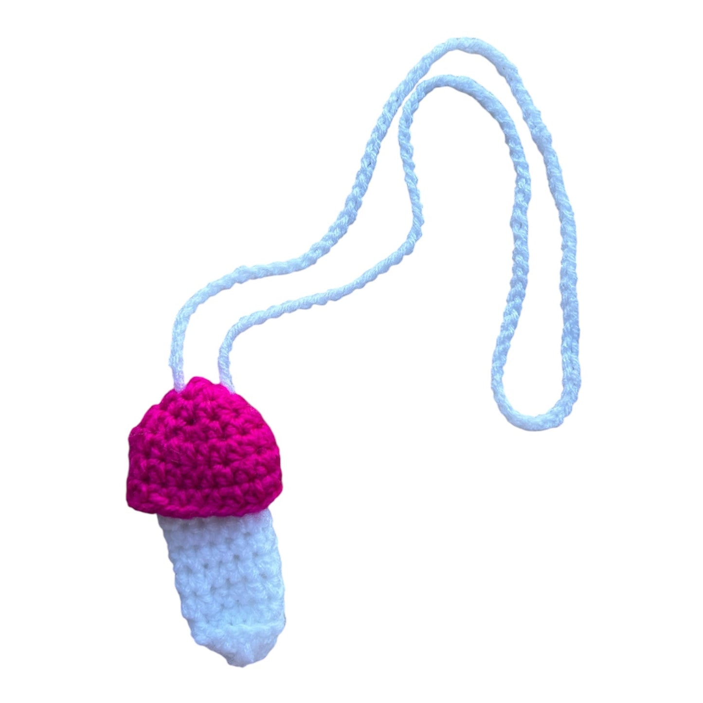 Crochet mushroom lighter/lip balm holder 