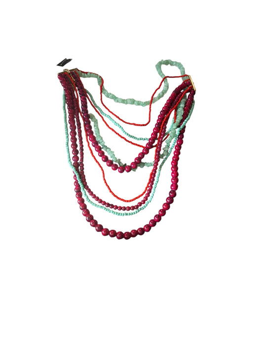 Crystal and Bead Statement Necklace