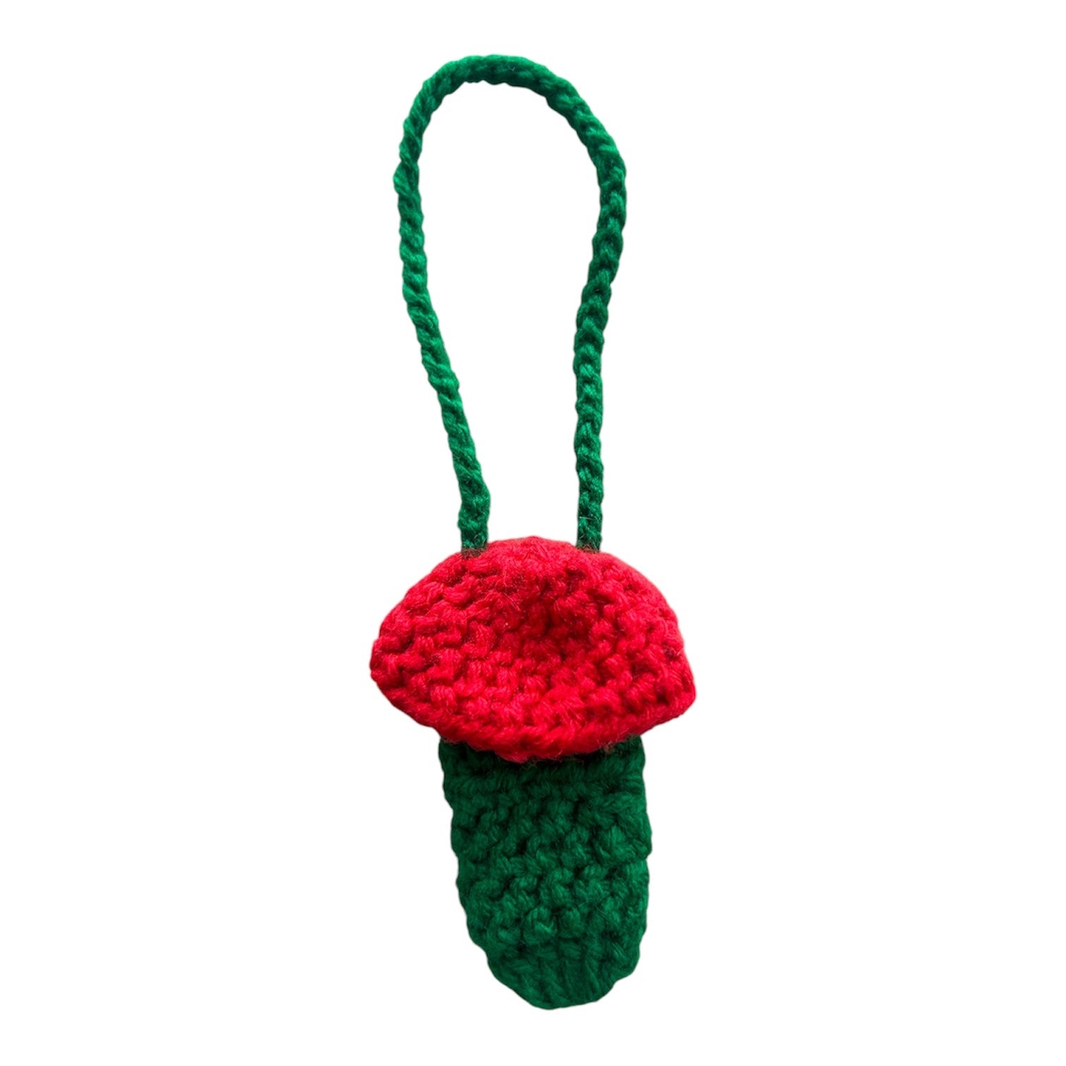 Red and green mushroom lighter/lipbalm holder
