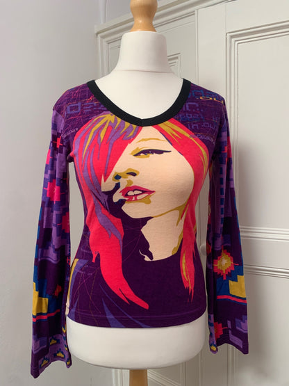 100% cotton vintage hayes graphic top