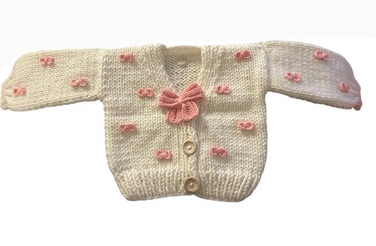 12/18m Cream With Pink Bows 