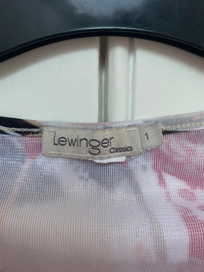 vintage lewinger cream & red top 