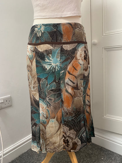 colourful pattern skirt by c&a 
