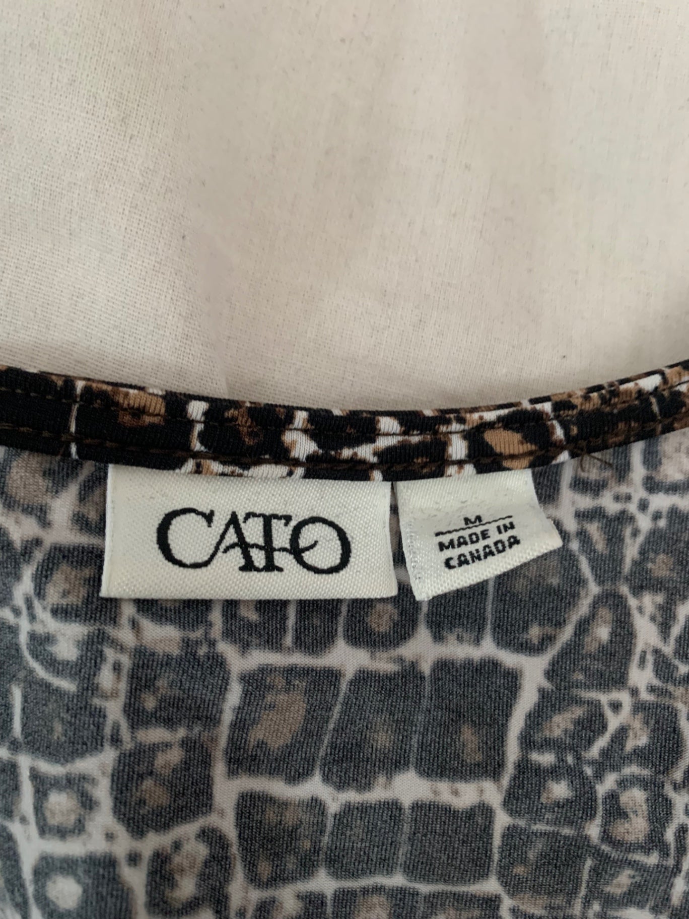 croc print buckle top