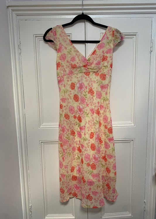 yellow floral dress