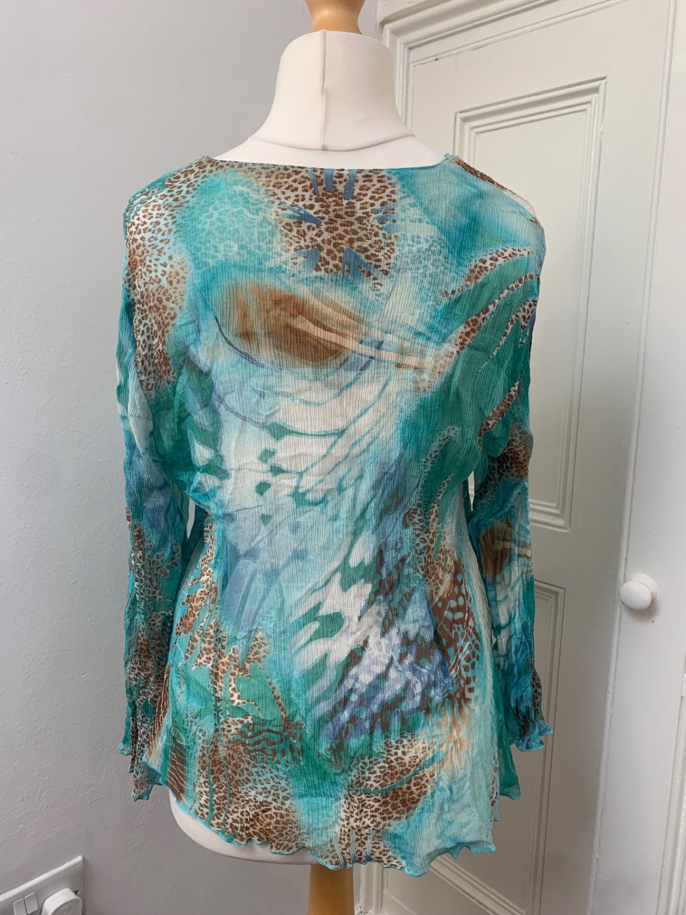 vintage silk blue cardigan 
