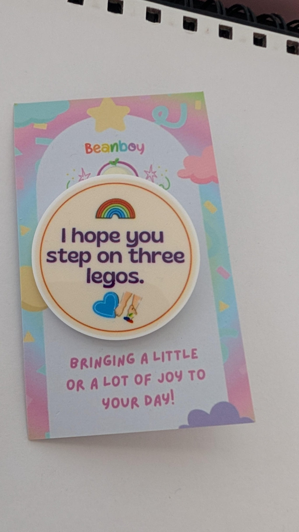 I hope you step on 3... Pin Badge