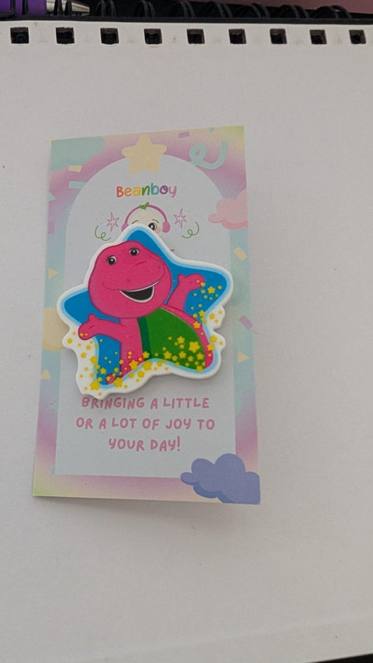 Purple Dinosaur Pin Badge