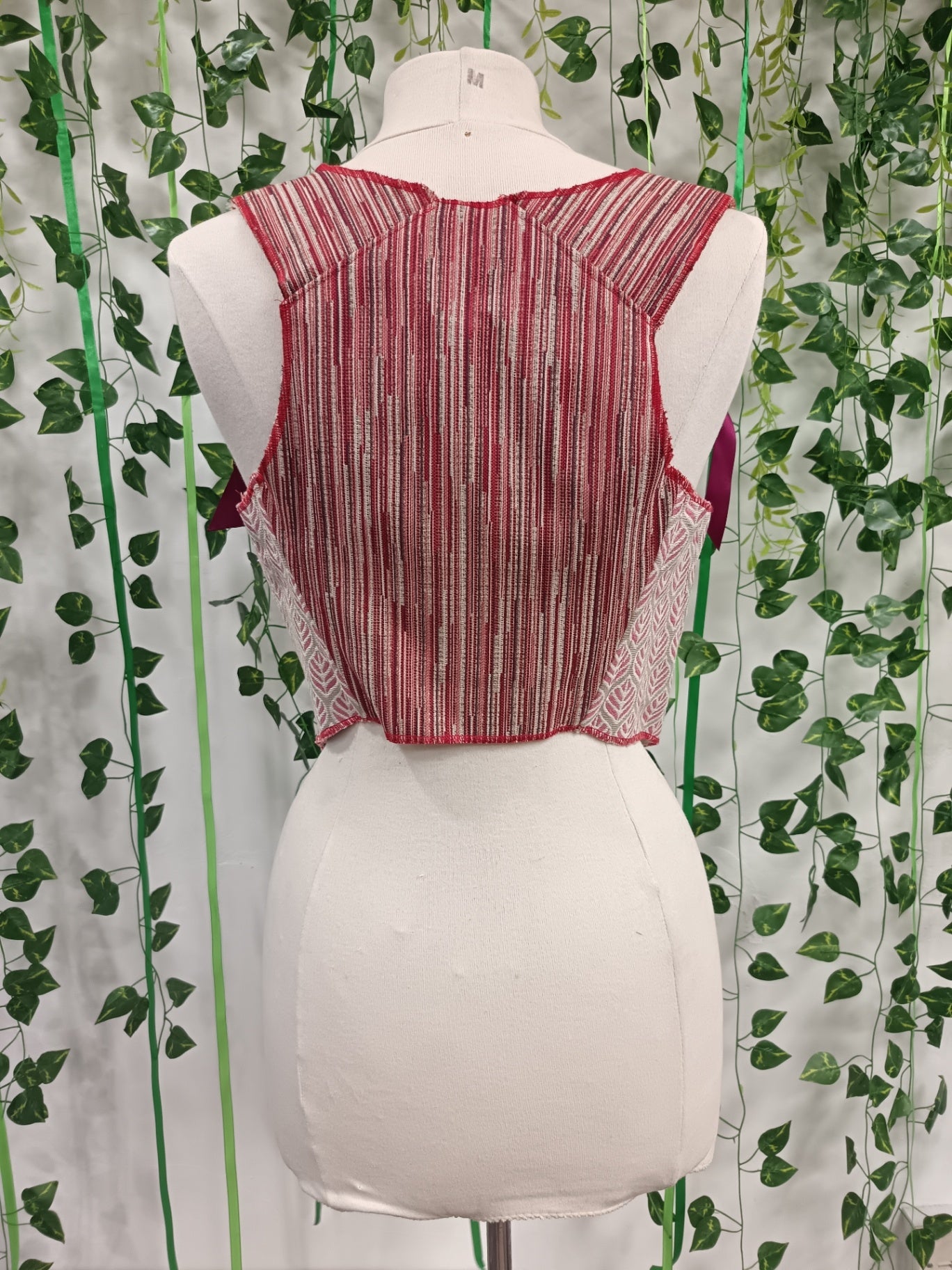 Red corset top stays