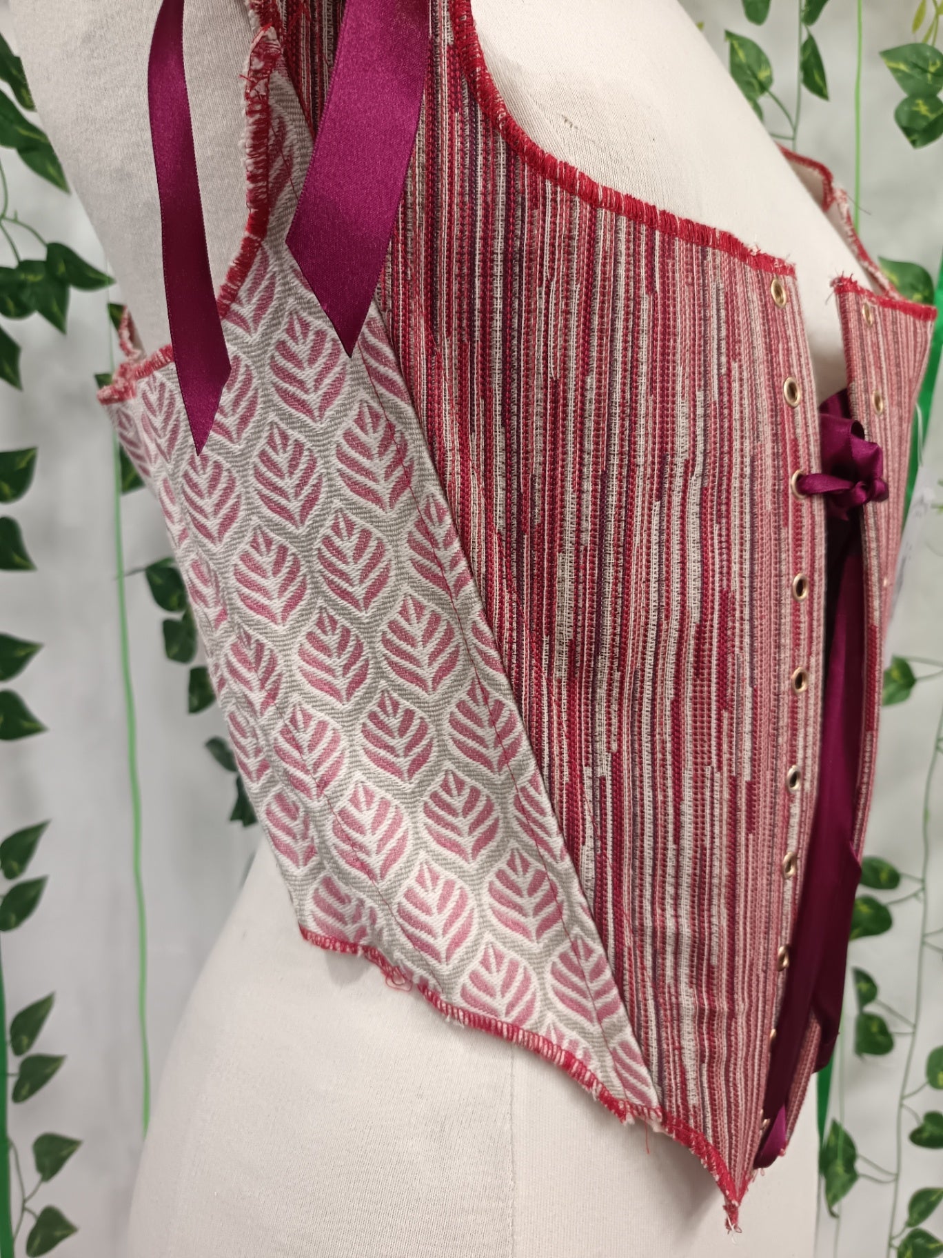 Corset top red stays