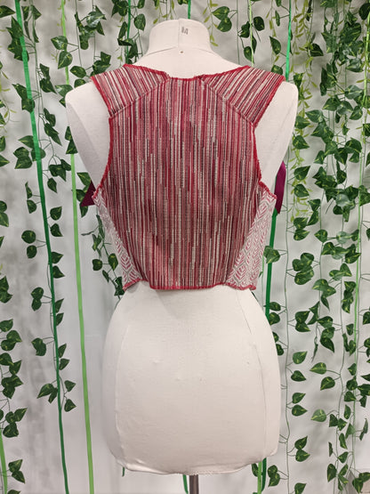 Corset top red stays