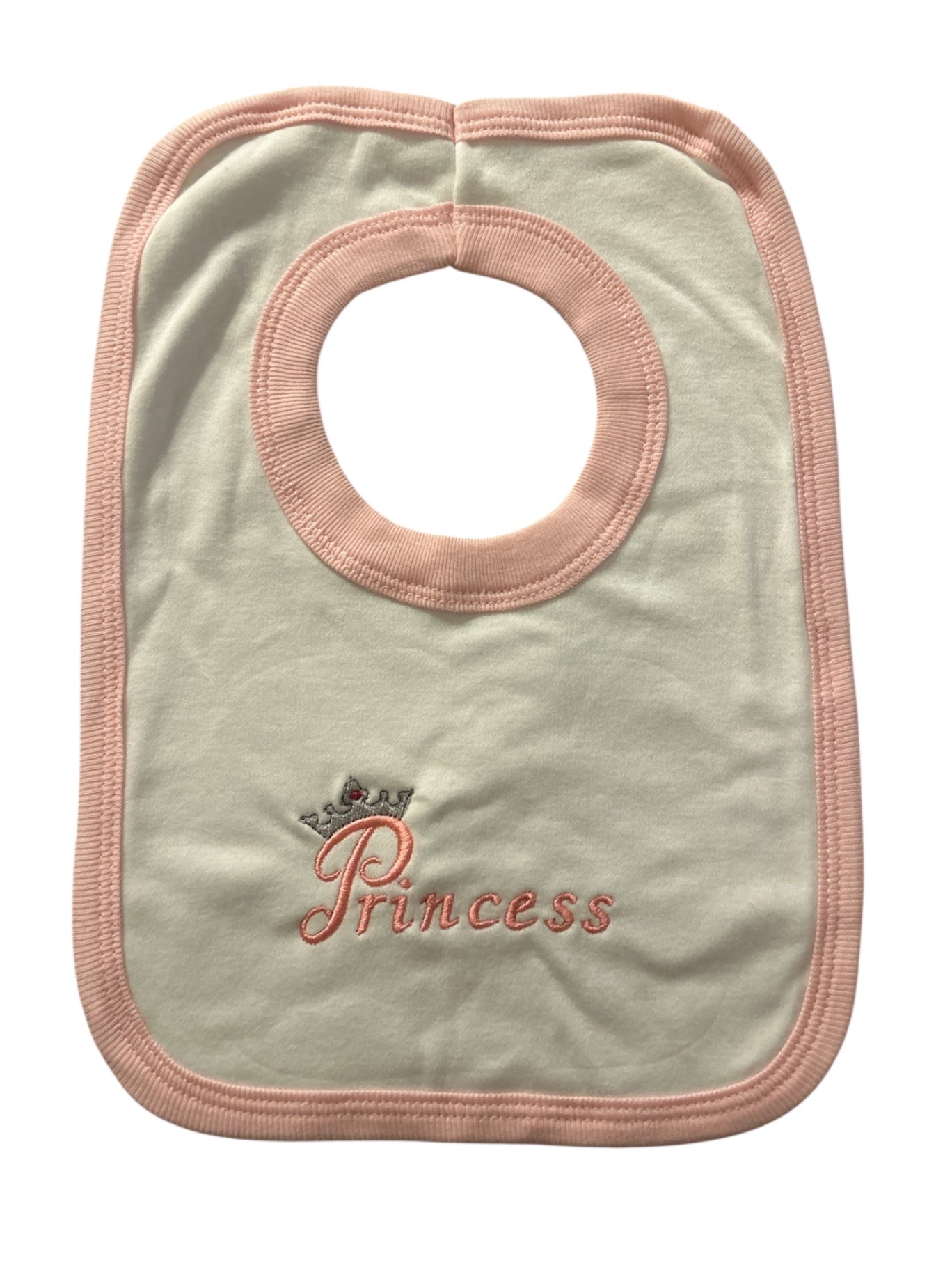 White And Pink Princess Bib