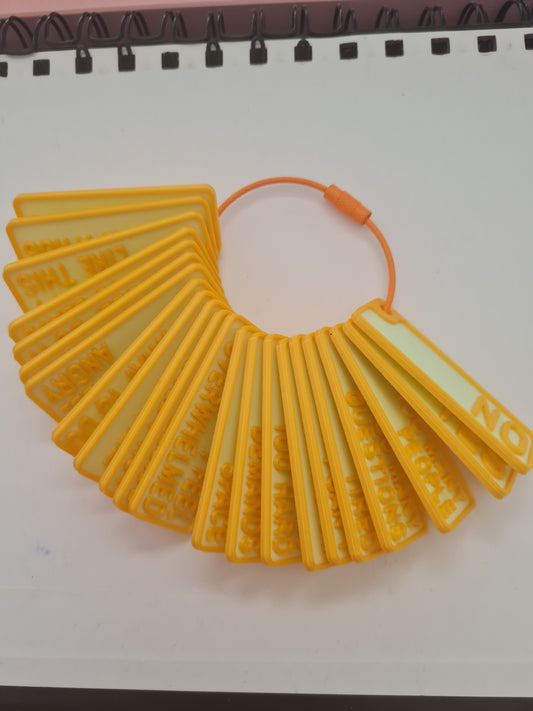 Yellow Talk tags Keychain