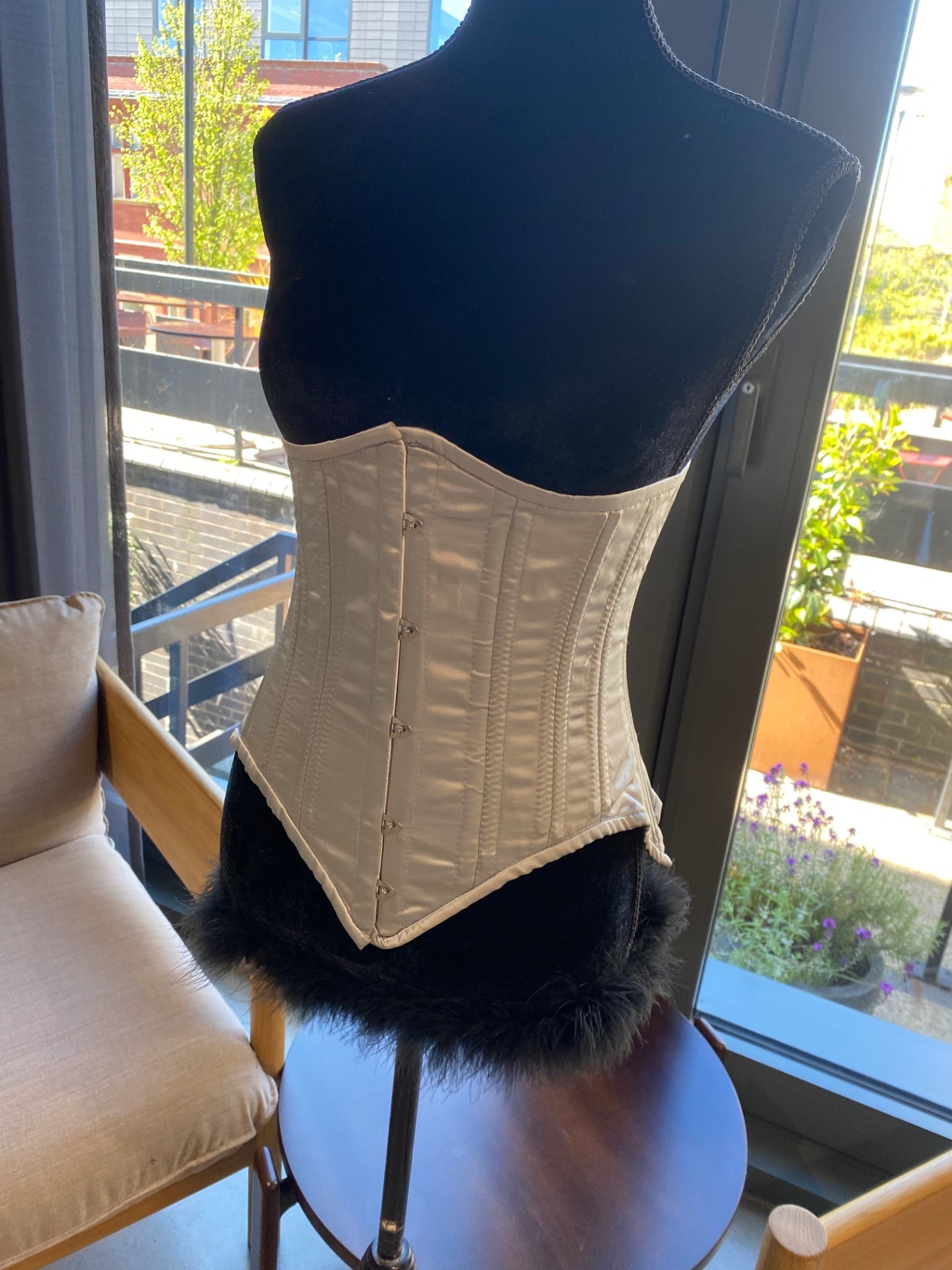 Silver/grey under bust corset
