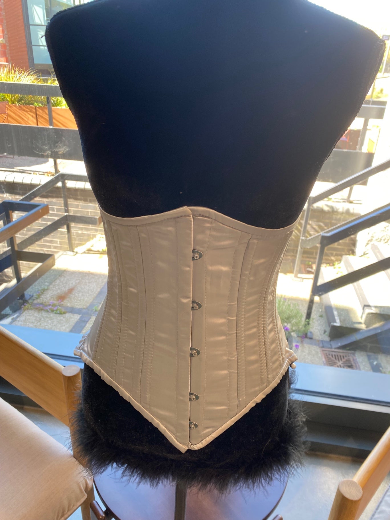 Silver/grey under bust corset