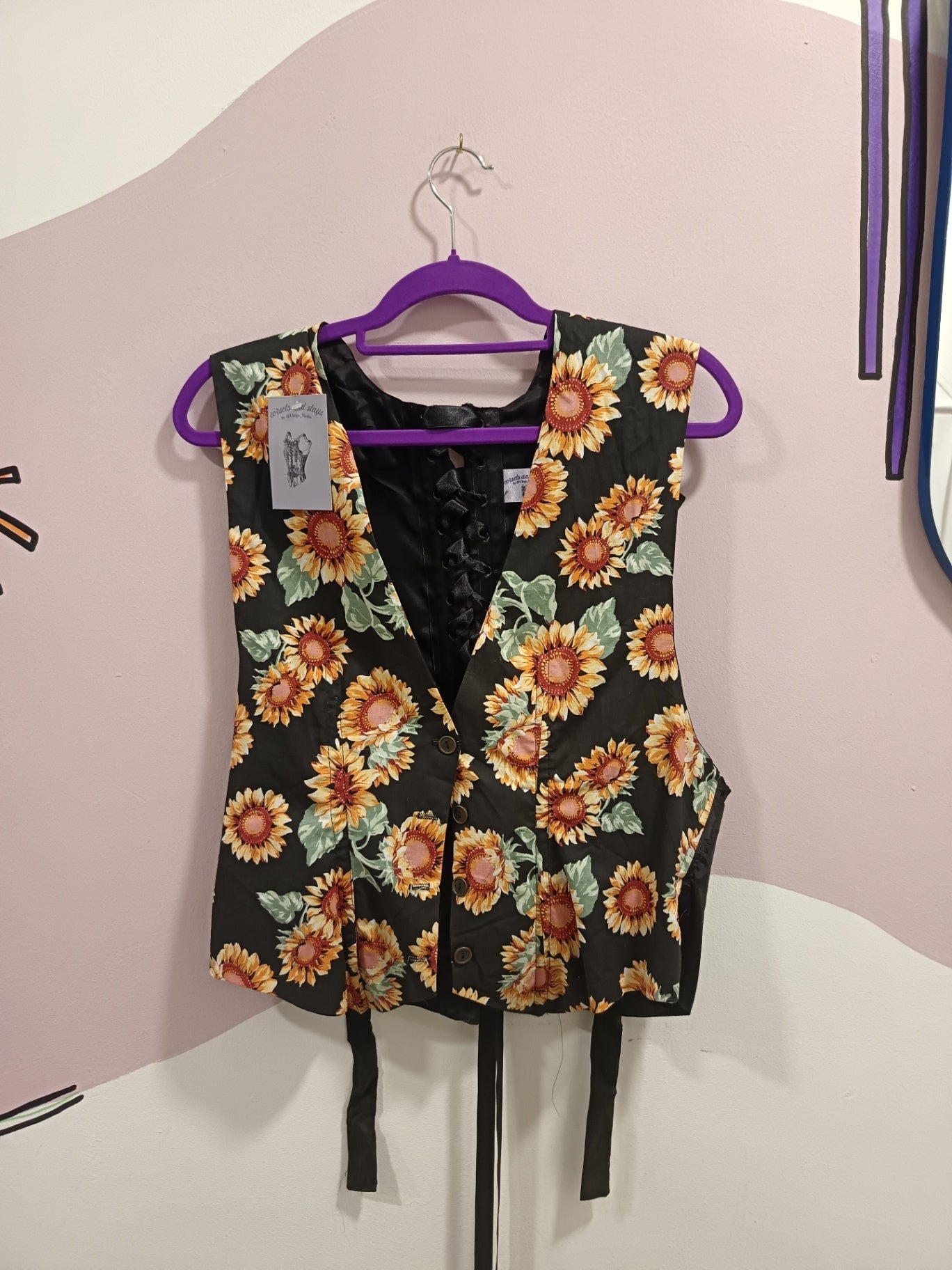 Sunflower corset waistcoat