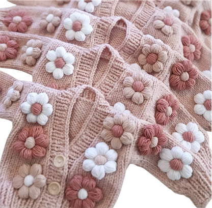 3/4 years Handmade Pink With Pink And White Daisies