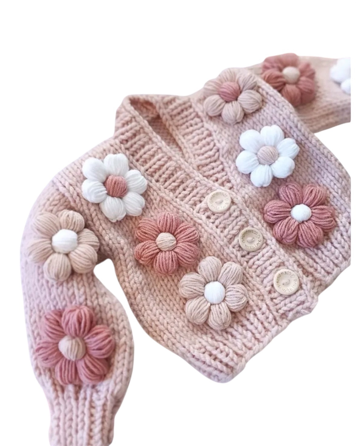 3/4 years Handmade Pink With Pink And White Daisies
