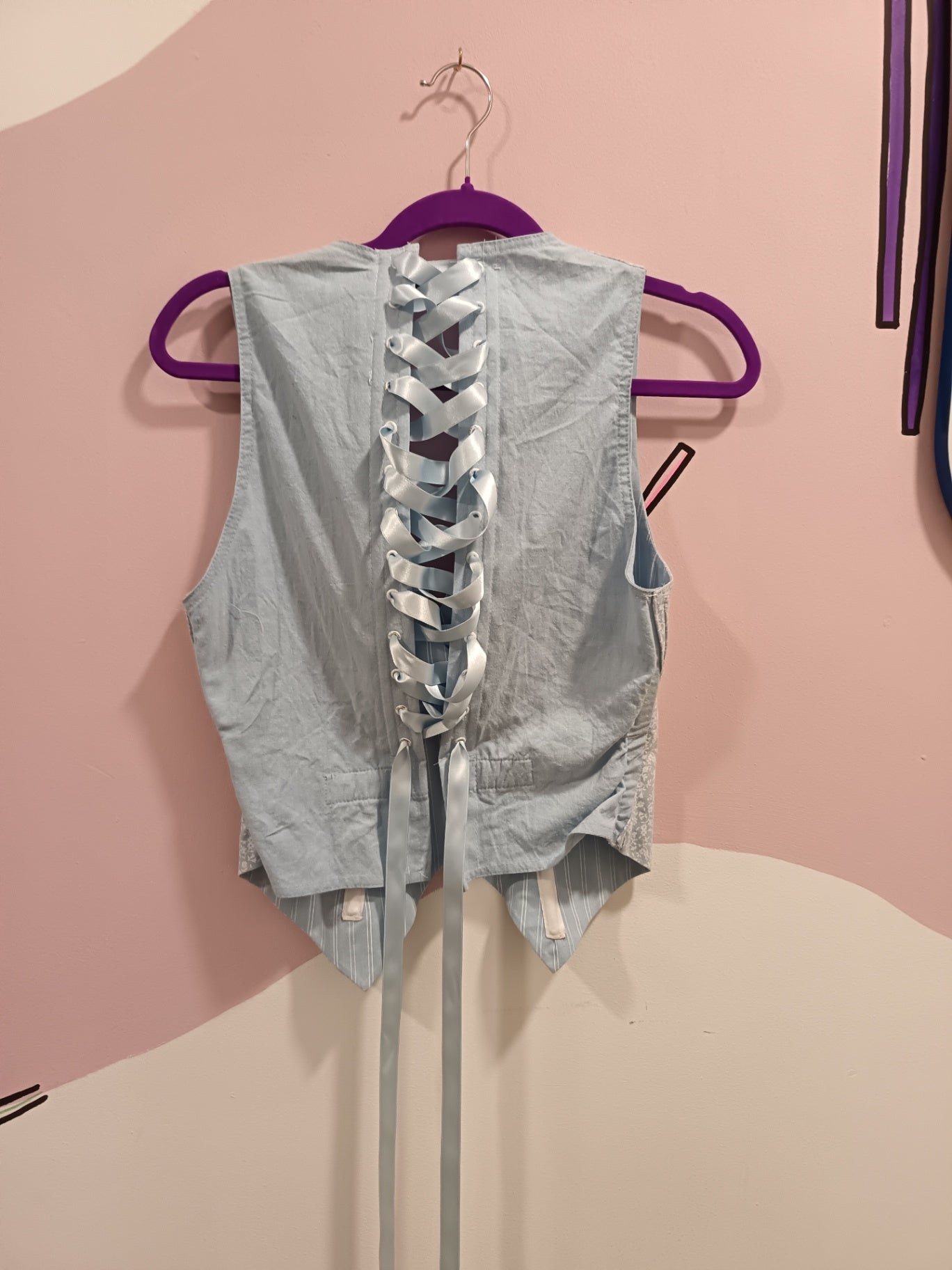 Bright light floral corset waistcoat
