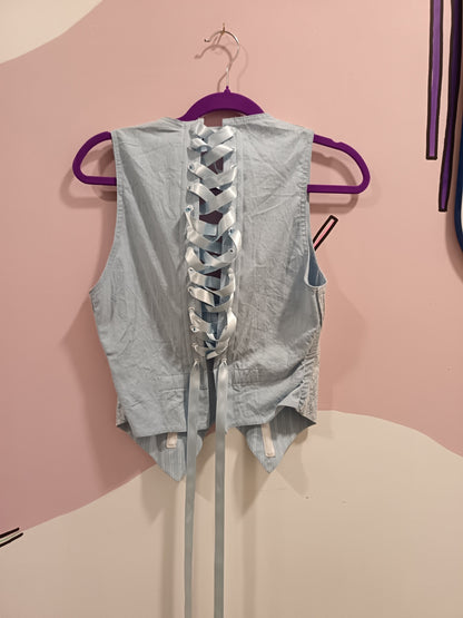 Bright light floral corset waistcoat