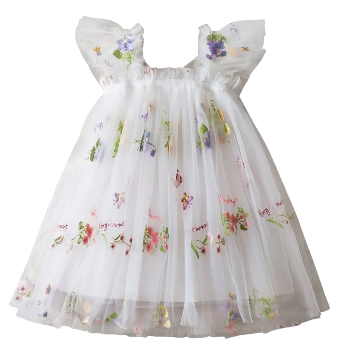 3/4yrs White Forget Me Knot Dress