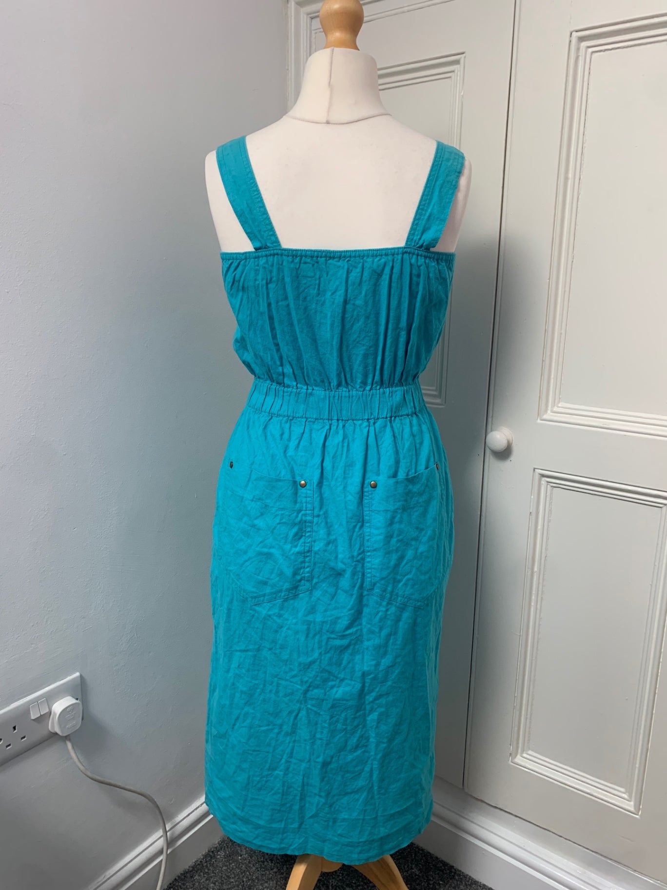 vintage 100% cotton blue dress 