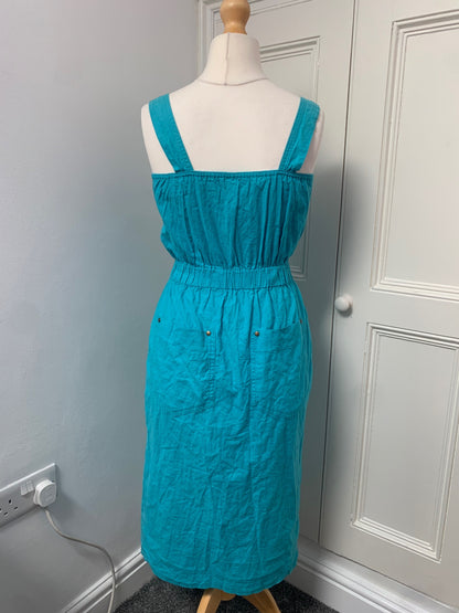vintage 100% cotton blue dress 