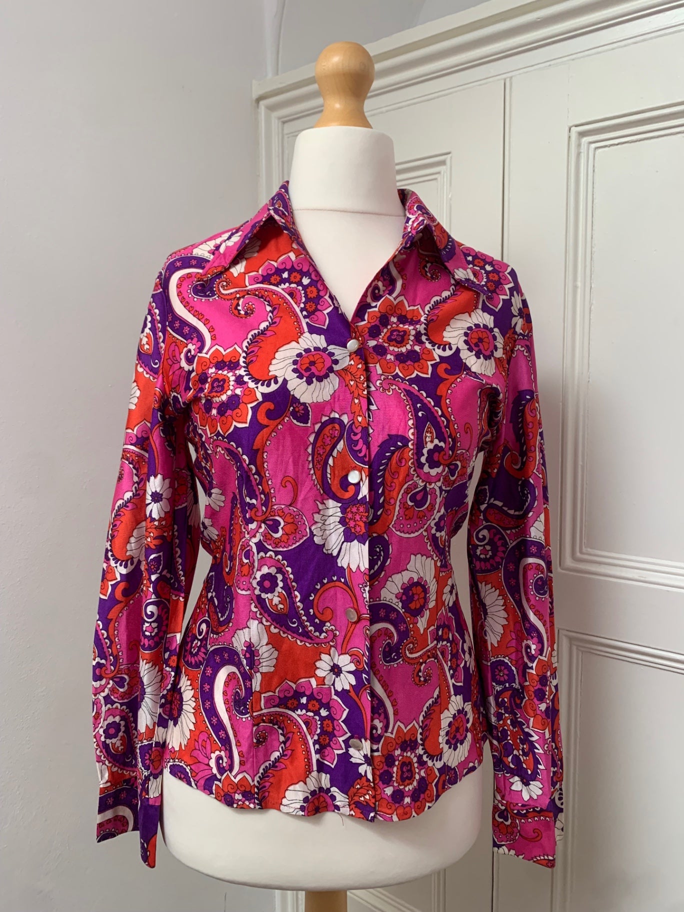 vintage 60/70s paisley shirt 