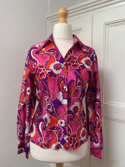 vintage 60/70s paisley shirt 