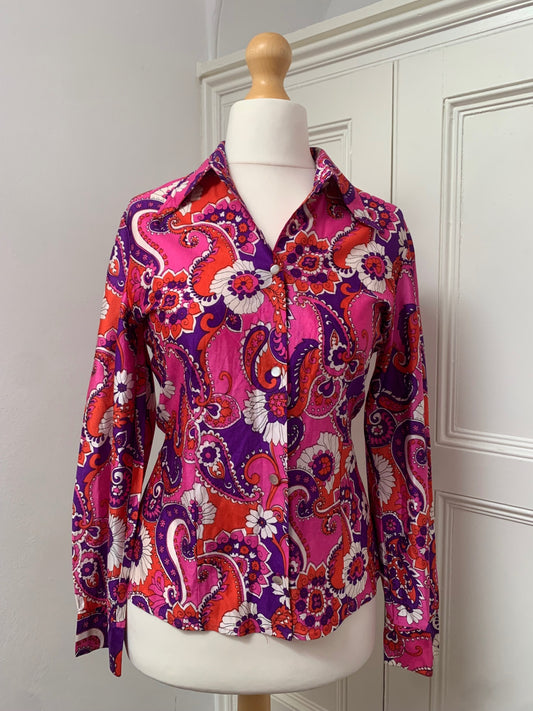 vintage 60/70s paisley shirt 