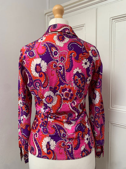 vintage 60/70s paisley shirt 