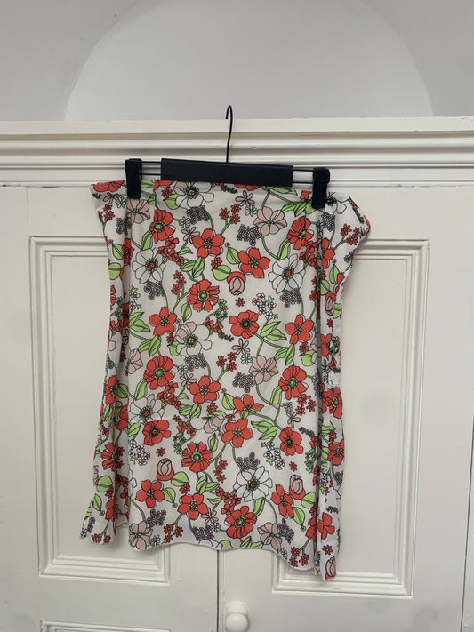 vintage white floral skirt 