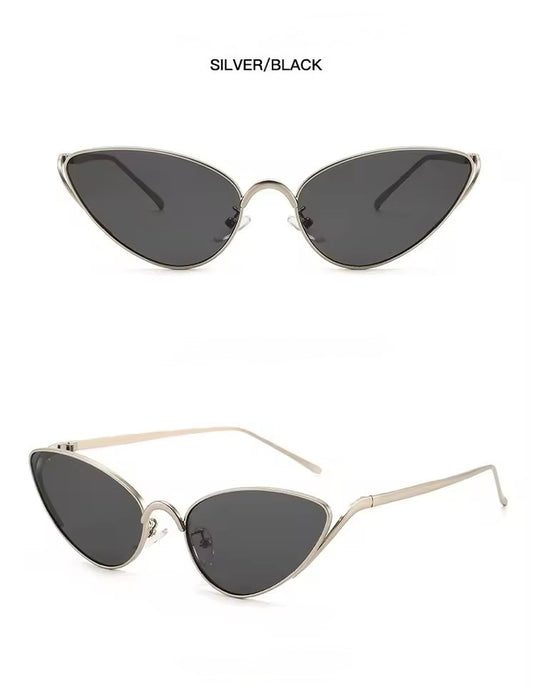 Viper Cat Eye Sunglasses Silver