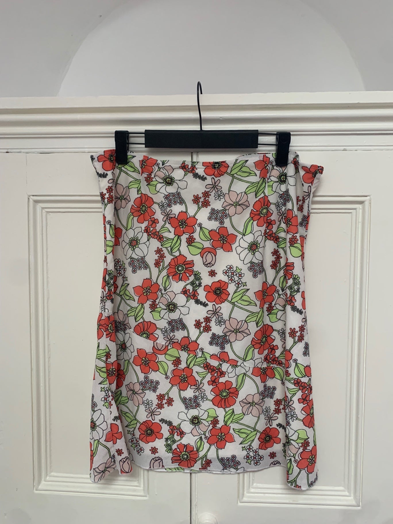 vintage white floral skirt 