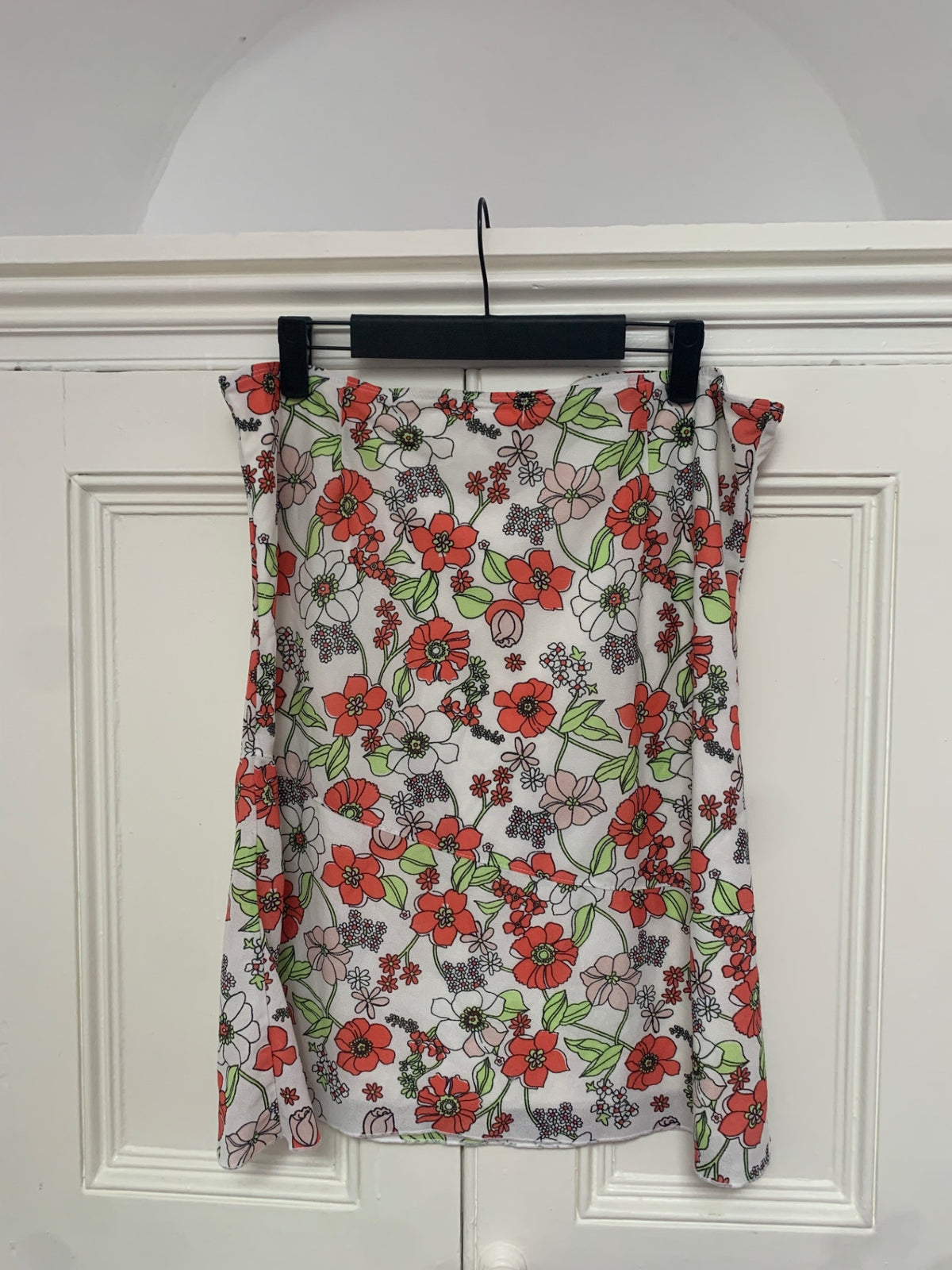 vintage white floral skirt